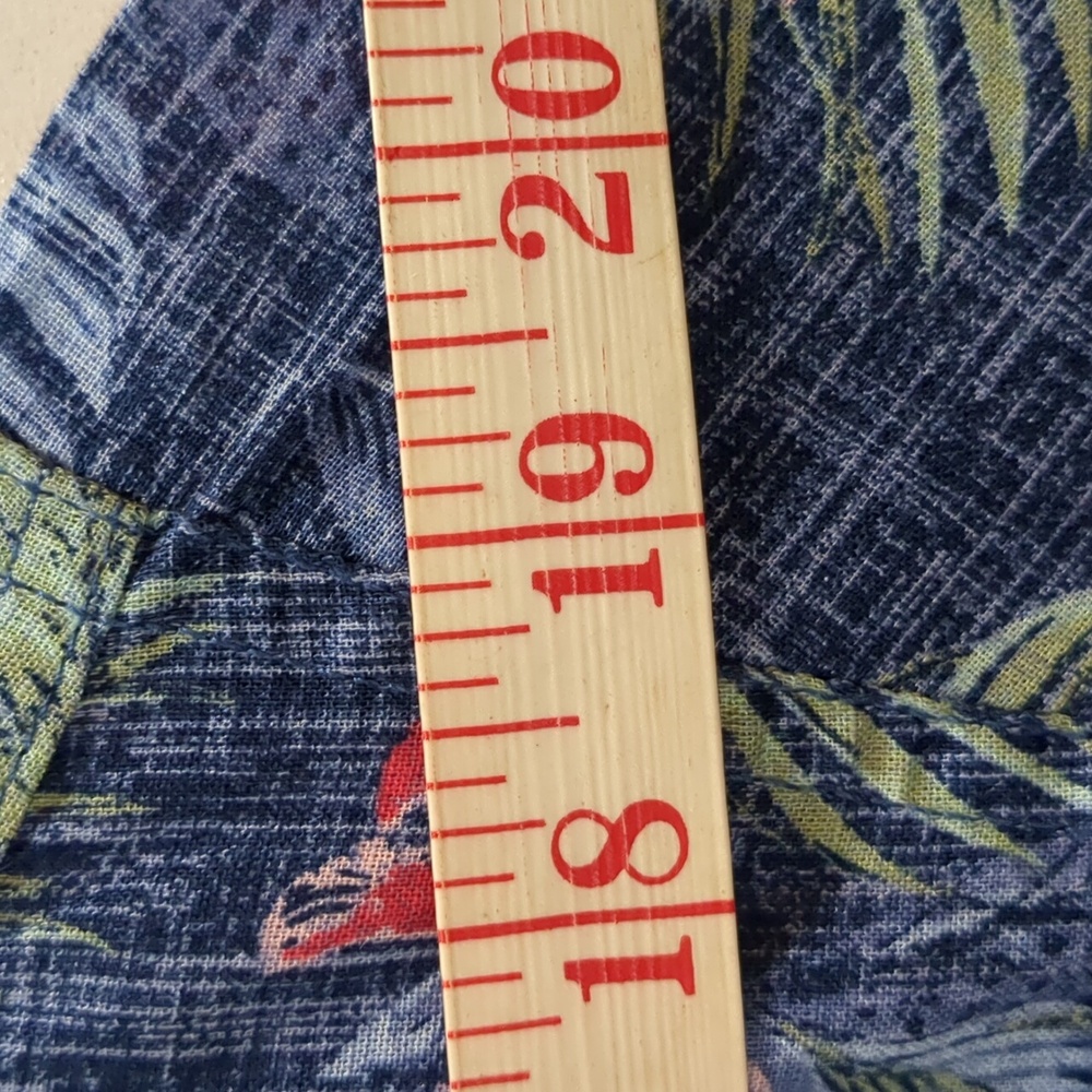 NWT IZOD SALTWATER Men's XL Blue Tropical Short Sleeve Shirt - Picture 3 of 11